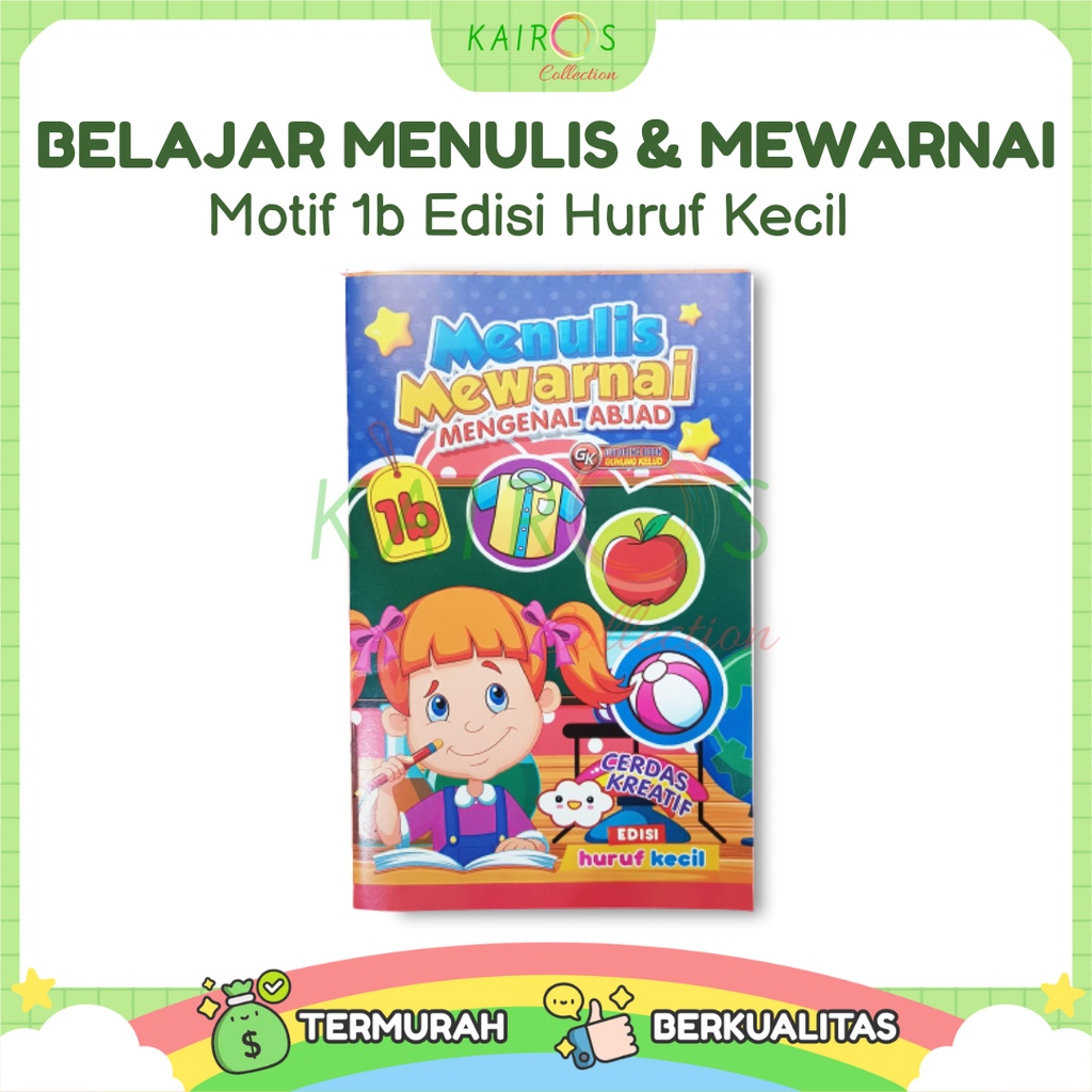 Buku Belajar Anak Menulis &amp; Mewarnai Mengenal Abjad