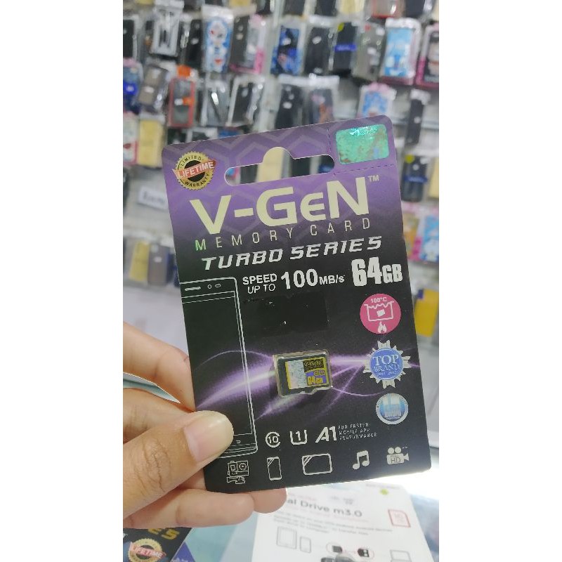 MEMORY CARD V-GEN CLASS 10 TURBO SERIES 64GB memori hp original