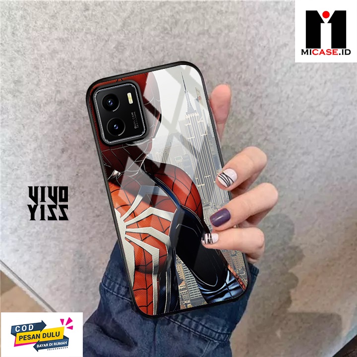 Case VIVO Y15S - Casing VIVO Y15S Fashion Case Terbaru 2022 MI.CASE [ SPIDERMAN ] Soft Case Glass VI