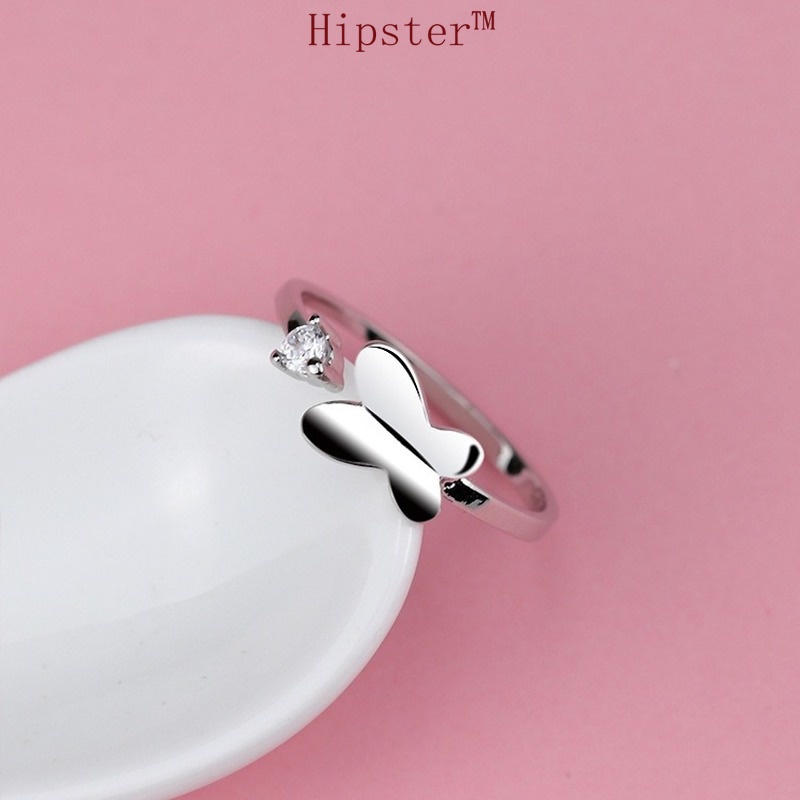 Hot Sale New Product Creative Design Butterfly Open-End Silver Ring