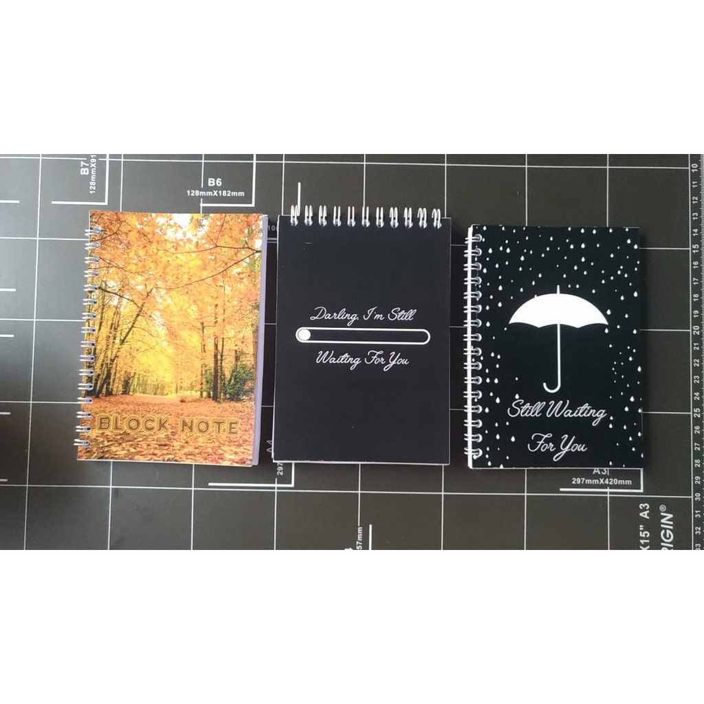 

Ready Stock Design Buku Tulis Catatan A6 | Block Note Murah, Seminar Kit