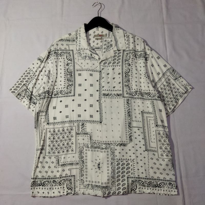 Open Collar Shirt Hawaiian Pattern Paisley SPAO