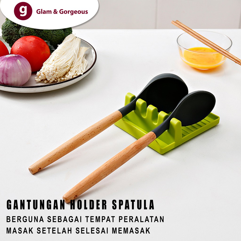 Tatakan Holder Centong Spatula Tutup Panci Minimalis Serbaguna KU010