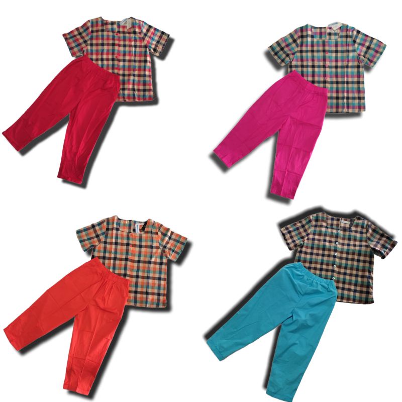 one set motif kotak kotak