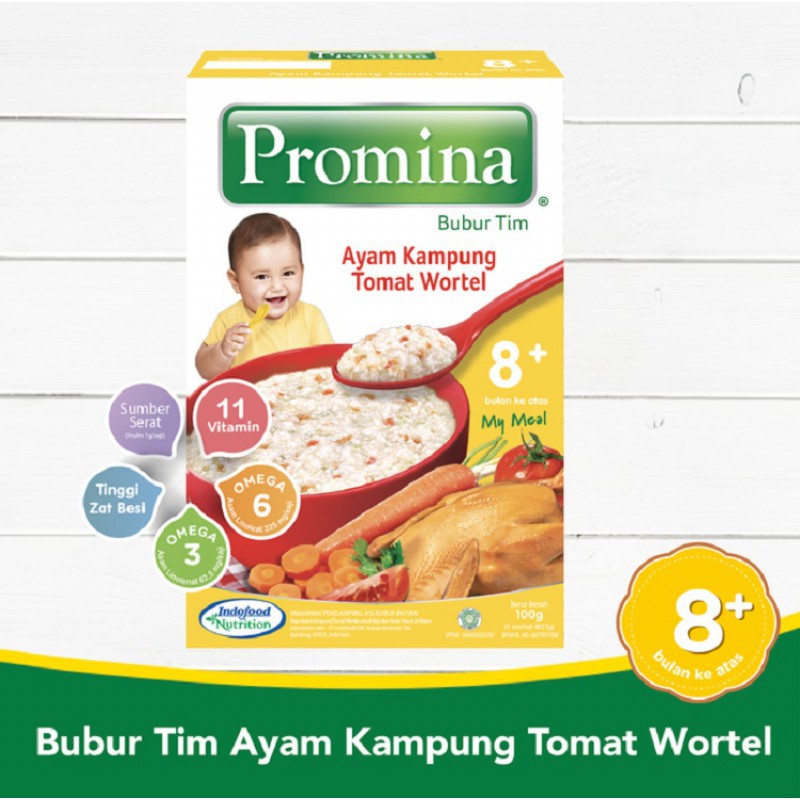 Promina Bubur Tim Ayam Kampung Tomat Wotel 8m+ - 100gr