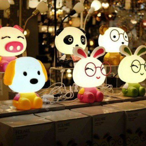 EGLARE LAMPU TIDUR MEJA/ACE TABLE LAMP PANDA, ANJING, BABI, BERUANG, DAN KELINCI/LAMPU HIAS MEJA