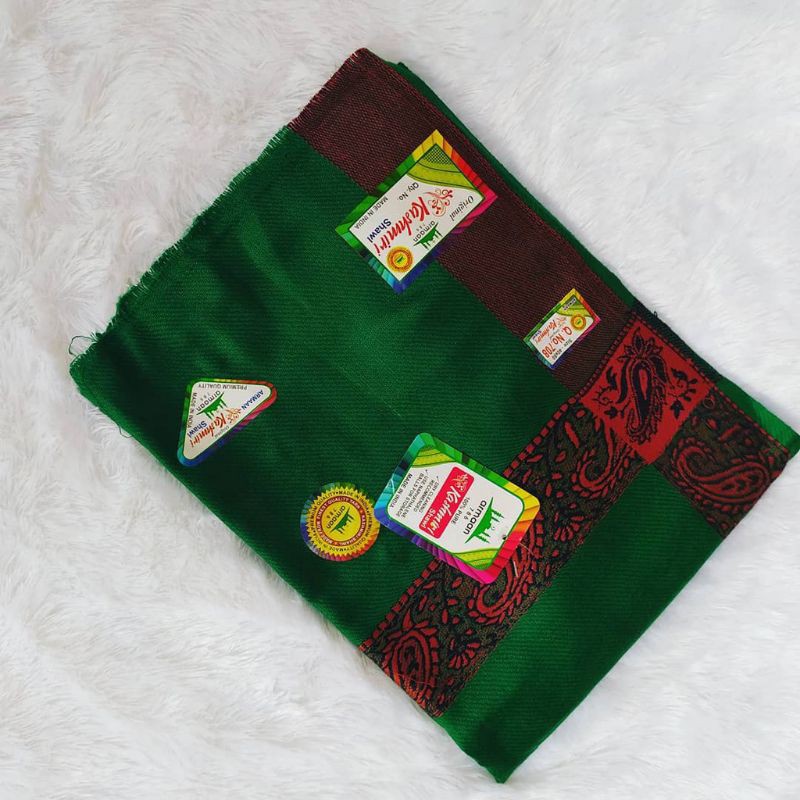 Sorban Kashmir Almas Hijau Putih