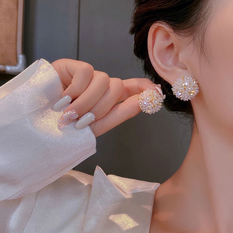 Anting Desain Bunga Gaya Jepang Korea