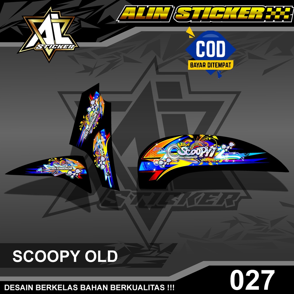 027 Striping Scoopy 2014/ 2016 / Sticker Striping Variasi List Semi Full Scoopy 2016 Desain Racing
