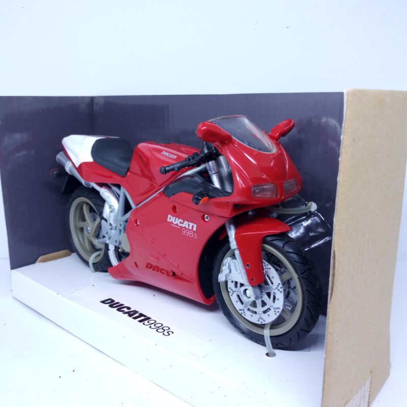 Diecast Miniatur Motor Moge / Sport Ducati 998s Newray 1:12