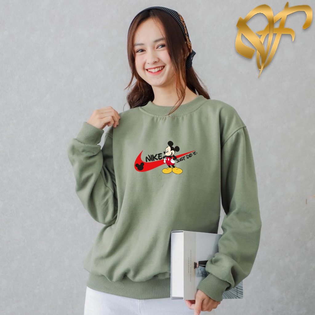 🅳🅵 Sweater Mickey Mouse Nike Iconic | Sweater Wanita &amp; Pria terbaru | Dhea Fashion