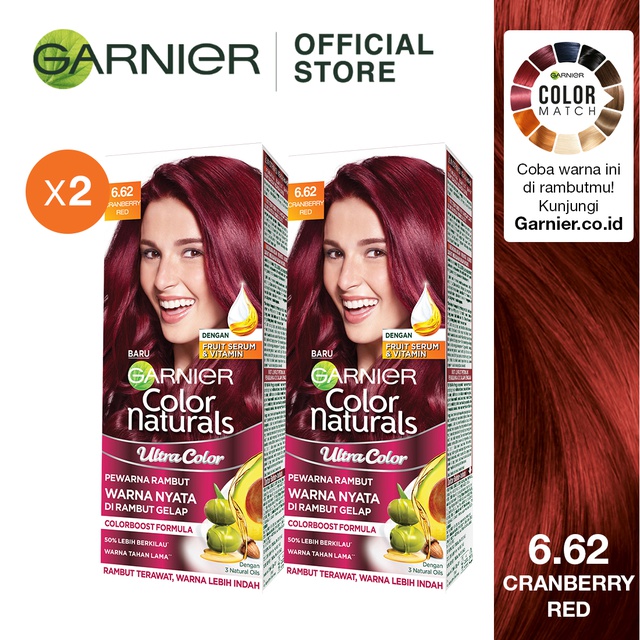 Jual Garnier Color Natural Ultra Color Merah Cranberry 2pcs Shopee