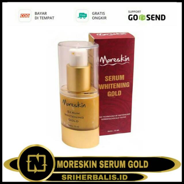 MORESKIN SERUM WHITENING GOLD SERGOLD MORSKIN MORISKIN SERUM PEMUTIH WAJAH PENCERAH WAJAH