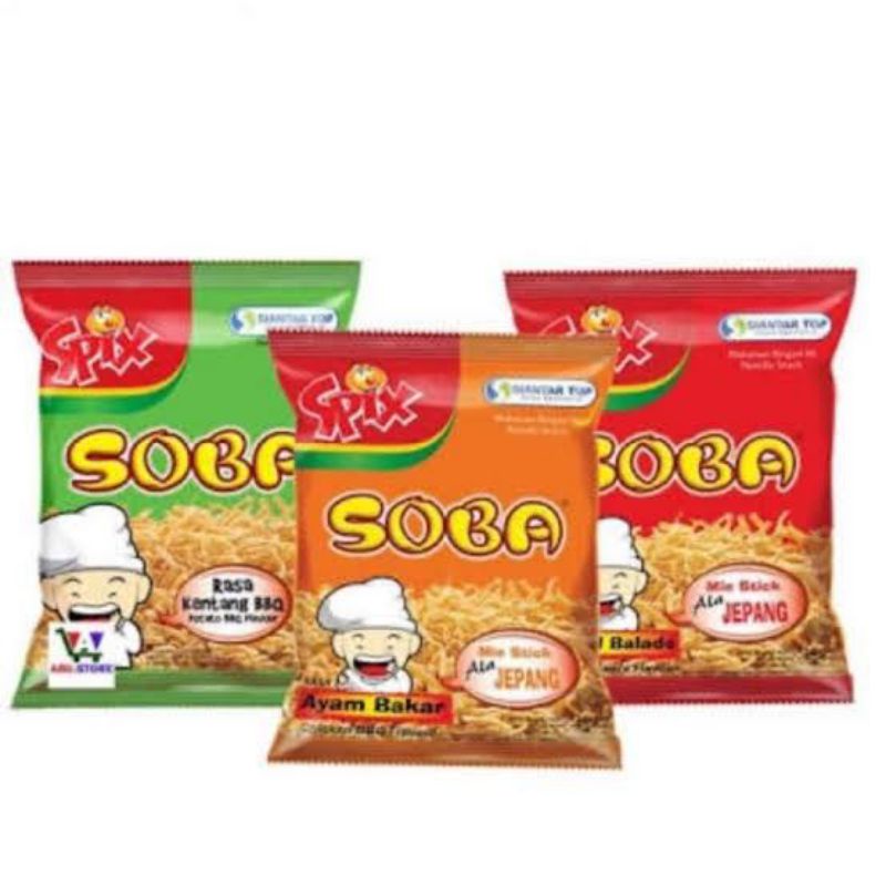 

(Sae) JUMBO! Spix Soba Chicken BBQ Potato BBQ & Balado 1 Renceng isi 10 Pcs