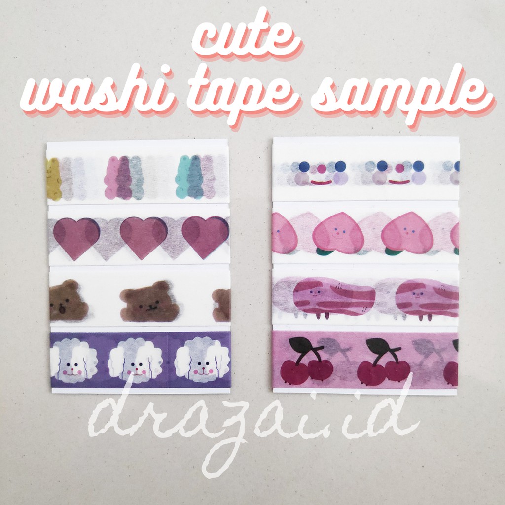 

[2 m] Cute Washi Tape Sample DIY Dekorasi Scrapbook