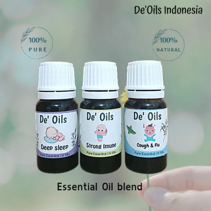 De'Oils Essential Oil Murni Berkualitas Cough &amp; Flu Aromateraphy Minyak Atsiri Murni Essential Oil Imune Booster