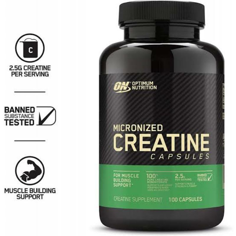 ON Optimum Nutrition Creatine 2500 100 Capsules BPOM