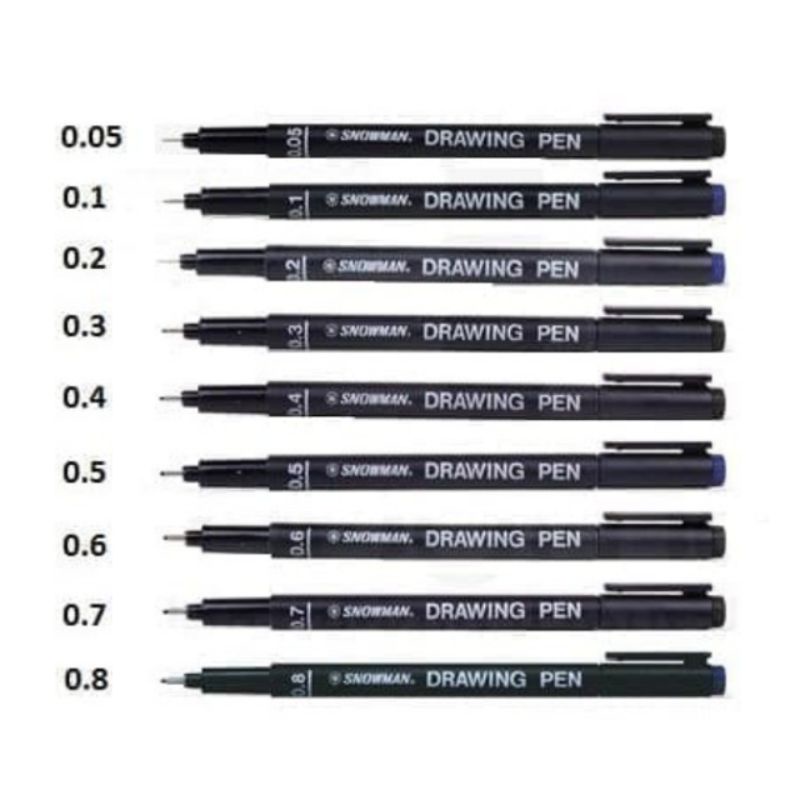 

Drawing Pen Snowman Black