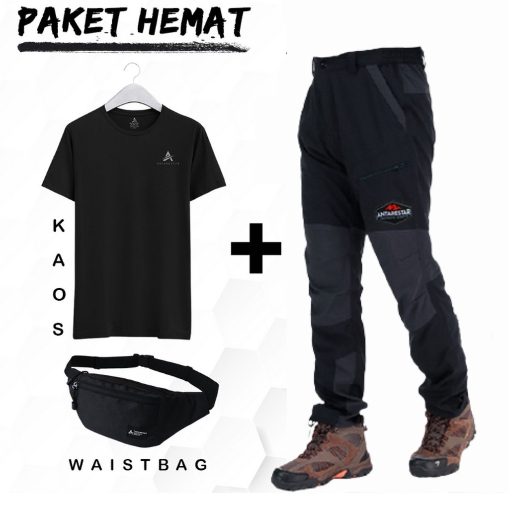PAKET CELANA GUNUNG PRIA DENGAN KAOS ANTARESTAR DAN TAS PAKET CELANA GUNUNG PRIA DENGAN KAOS ANTARESTAR DAN TAS