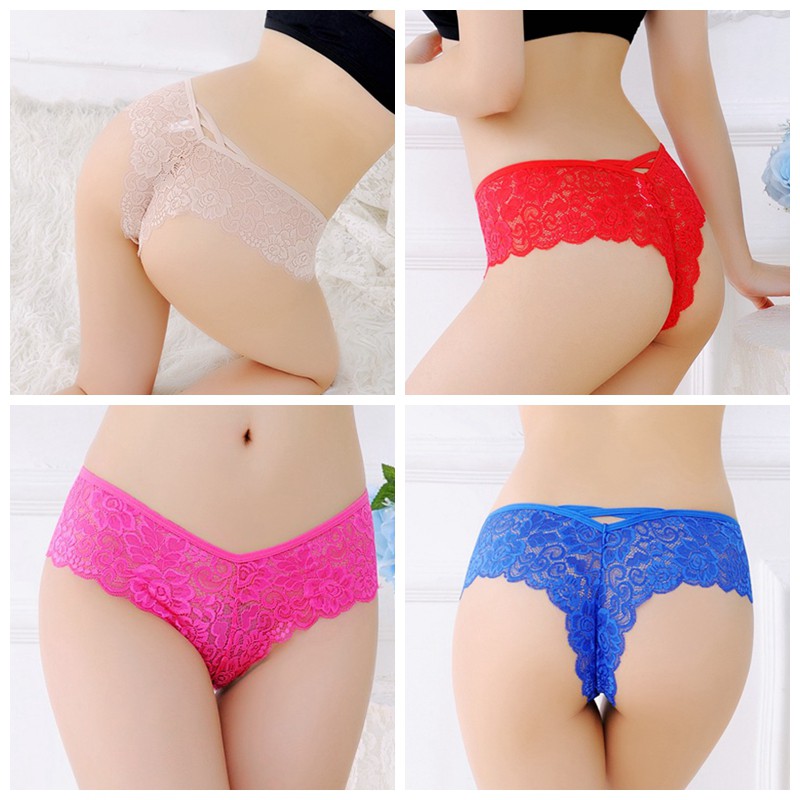 G String Lace Thong Seamless Briefs Panties Celana Dalam Wanita C151