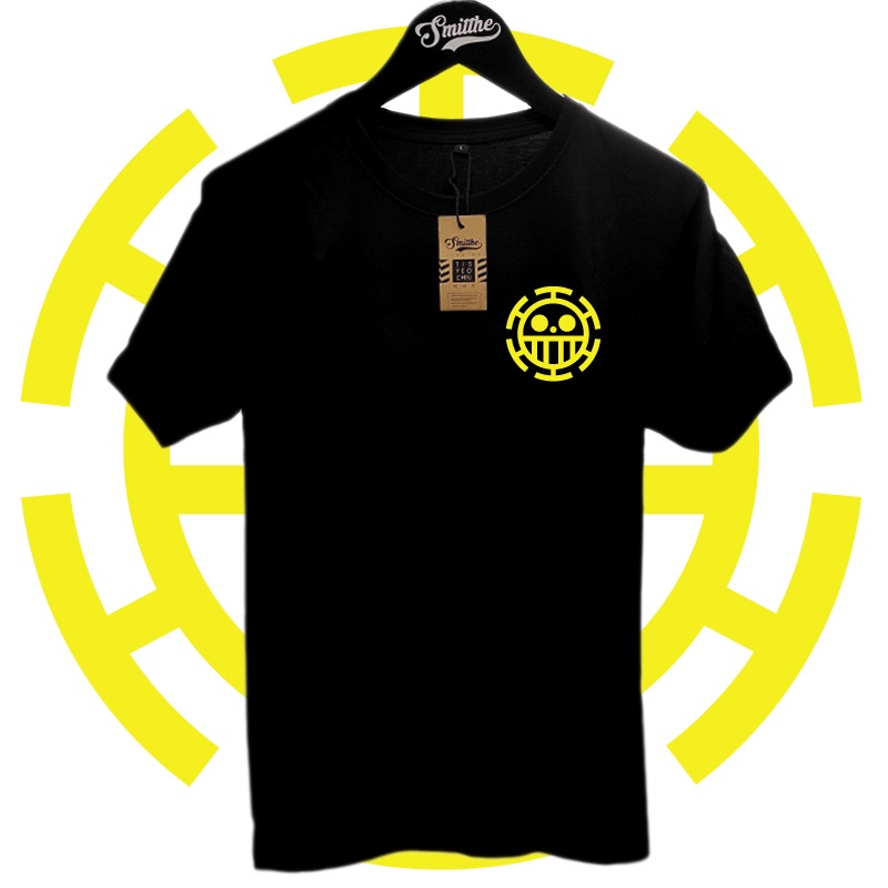 Kaos Law Trafalgar One Piece Anime Simple T-Shirt 100% Cotton Combed 24s Hitam