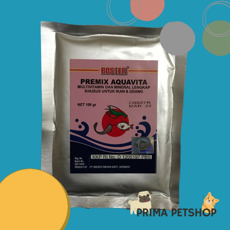 BOSTER PREMIX AQUAVITA OBAT IKAN VITAMIN IKAN 100 GRAM