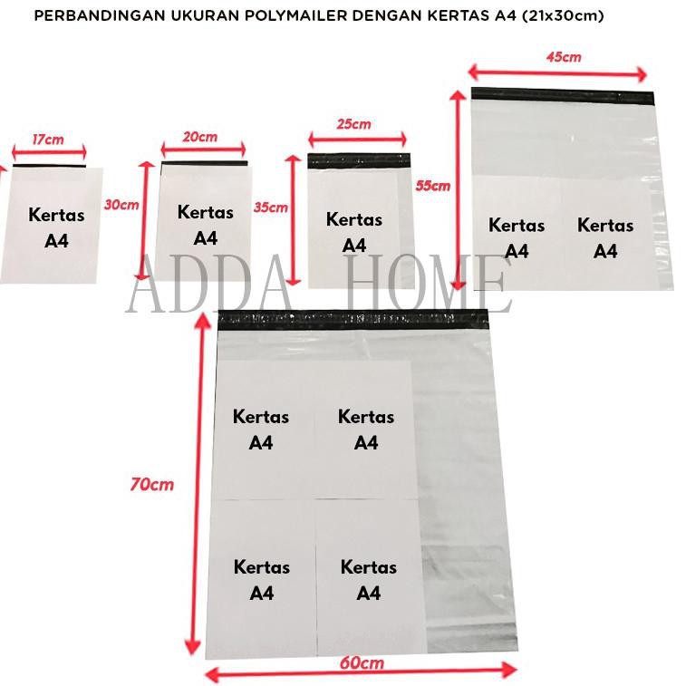 

LN9 Polymailer Plastik Packing Kemasan 20x30 cm Putih - Isi 100pcs ✷ ★★★★