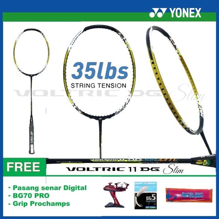 PROMO YONEX VOLTRIC 11 DG SLIM RAKET BADMINTON ORIGINAL