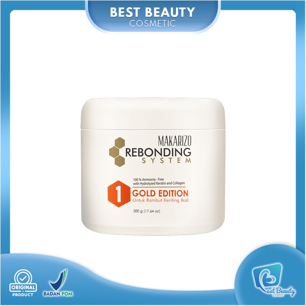 ★ BB ★ Makarizo Professional Rebonding System Straightening Cream Gold Edition 500 mL - Pelurus Rambut