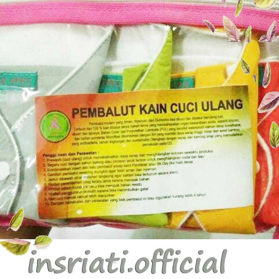 ALB Promo Pembalut kain cuci ulang serat bambu GPKS  bertahan 7 tahun 4pcs Termurah