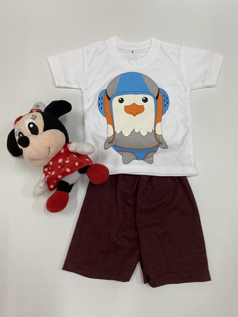 SETELAN ANAK KATUN PEGUIN TERBARU KATUN HALUS UNISEX