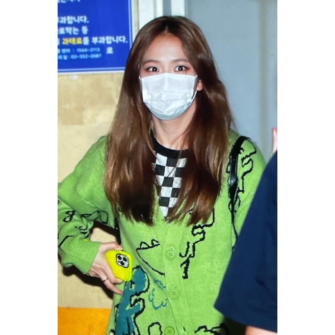 Cardigan street look jisoo bp dino unisex oversized cardigan