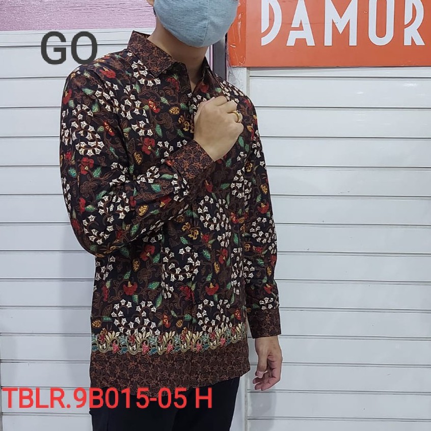 gos  DAMOR (CRESSIDA) KEMEJA BATIK LENGAN PANJANG PRIA REGULER Baju Batik Cowok