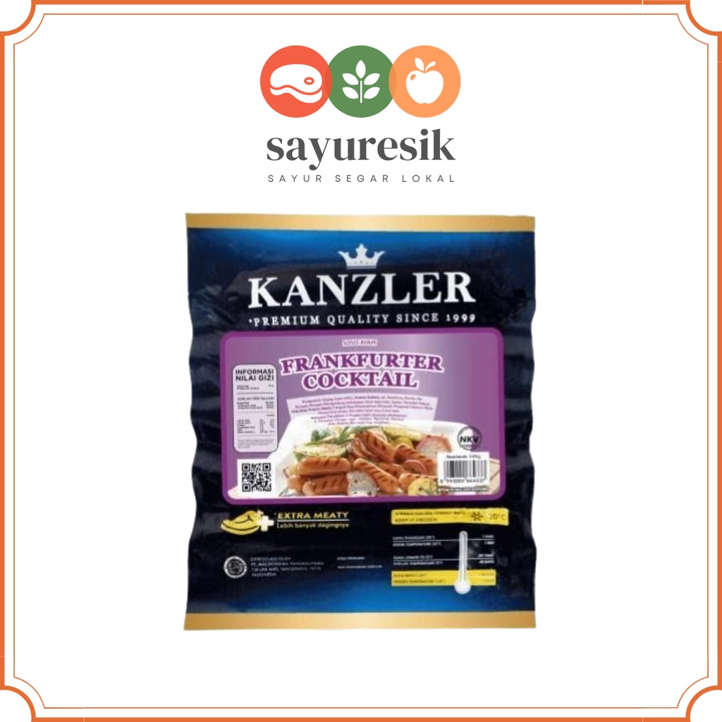

[Pasar Kota Gresik] Frozen Food Sosis Frankfurter Cocktail Kanzler