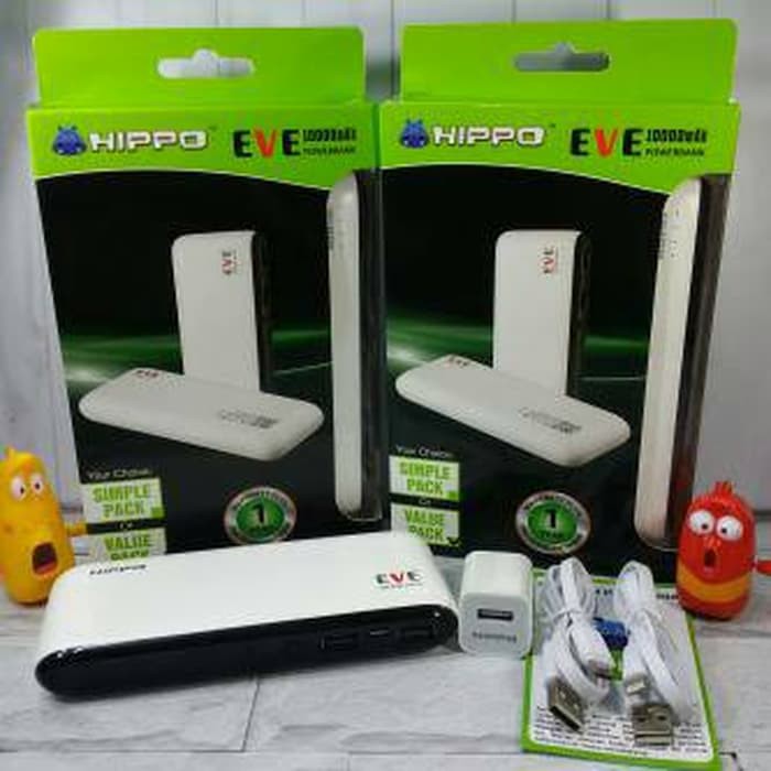 Diskon Powerbank Hippo Eve 10000mah Original Value Pack Murah