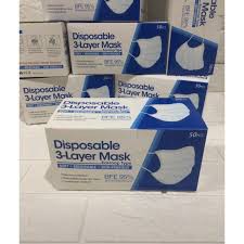 Masker Earloops 3 Ply Isi 50 Pcs Box Masker Uncare Disposible Facemask Masker isi 50