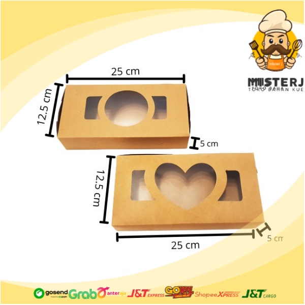 

Box Kue Window | Box Tart | 10 Pcs | Box Kue Window Motif | Box Hampers | Box Tart Window | Dus Cake Karton | Box Kraft | All Size