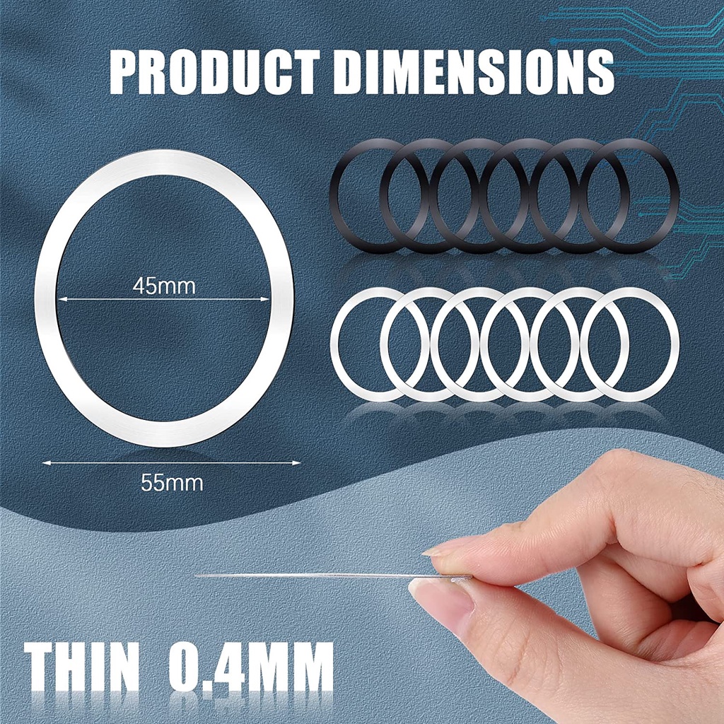 Magsafe Wireless Charging Magnetic Ring Plate iPhone pro max series Metal Rings Wireless Charger