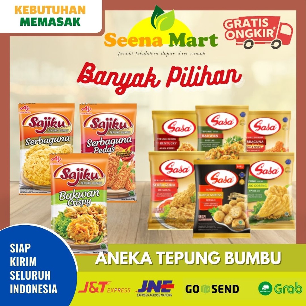 

Tepung Bumbu Sajiku Sasa Serbaguna Tepung Ayam Bakwan Bakso Rasa Hot and Spicy Pedas