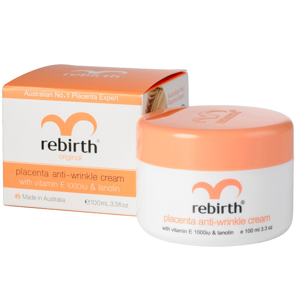 Rebirth Placenta Anti-Wrinkle Cream With Vitamin E 1000IU & Lanolin