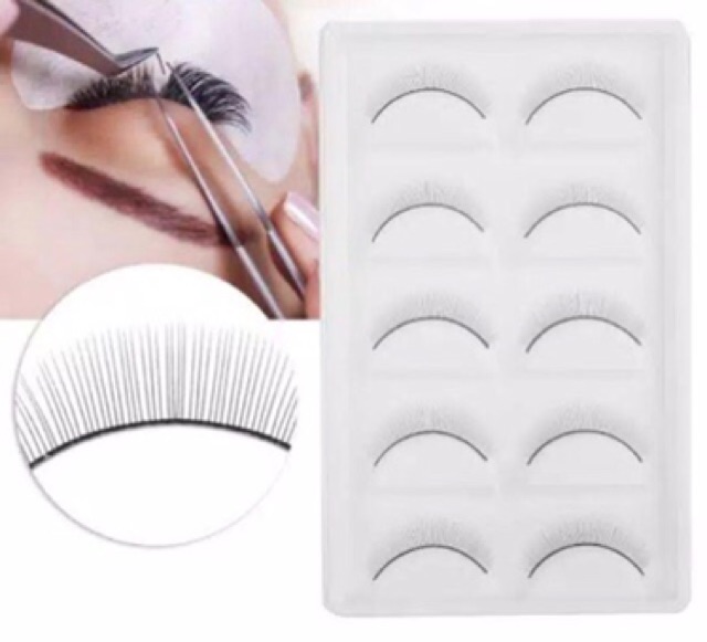 10 pasang bulu mata training Latihan eyelash extension