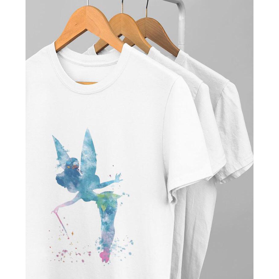 kaos wanita motif TINKERBELL BLUE