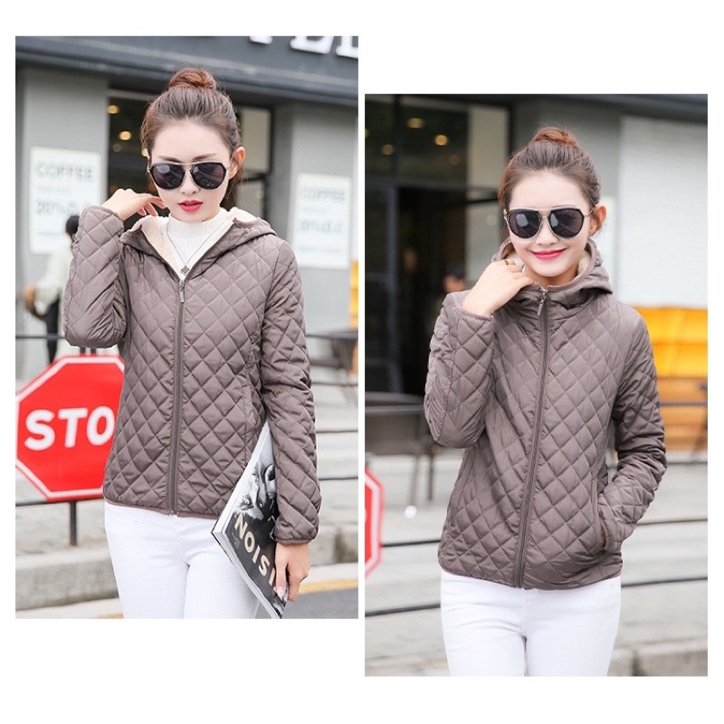 Jaket winter wanita musim dingin jacket hangat nanda import padding padded coat gunung motor murah