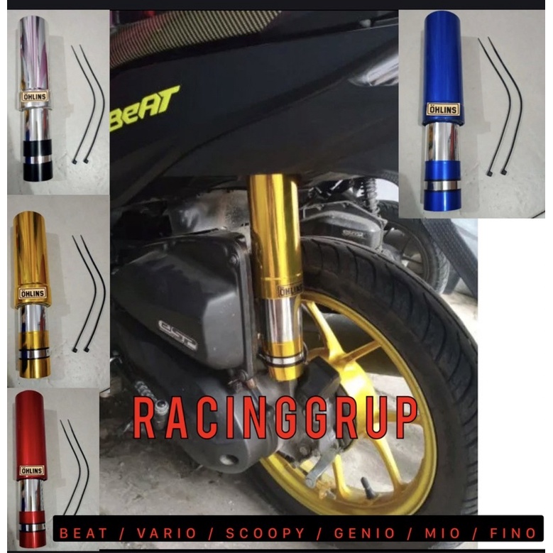 READY STOK tabung shock sok depan semua motor beat vario scoopy genio mio fino xeon soul cover tabung shock OHLINS