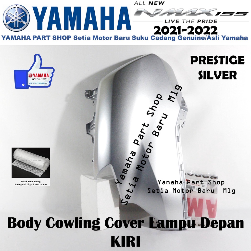 Cover Lampu Depan Body Bodi Cowling All New Nmax N Max 2021 Prestige Silver Kiri Asli Yamaha