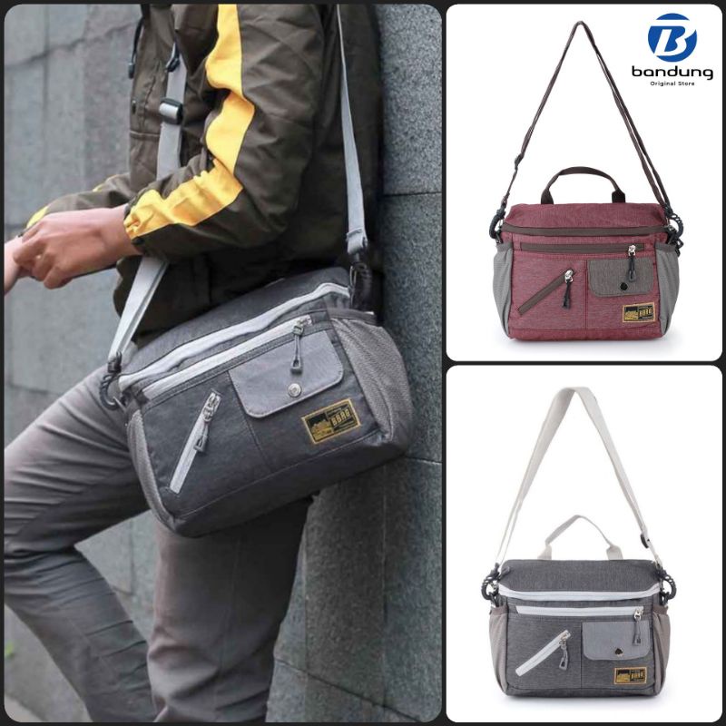 New Arrival - Tas Waistbag Pria Slingbag Salempang Sekolah Kerja Travelling Premium Bahan Dolby