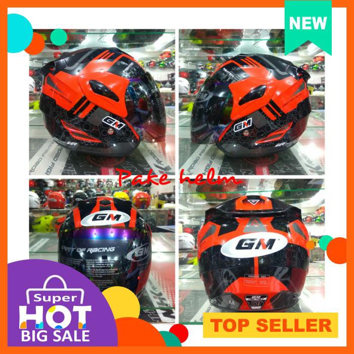 Helm Gm Fighter 911 Red Black