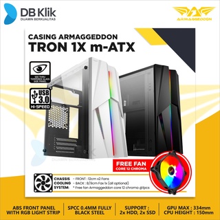 Casing Armaggeddon TRON 1X m-ATX RGB Front Panel - Case TRON 1X