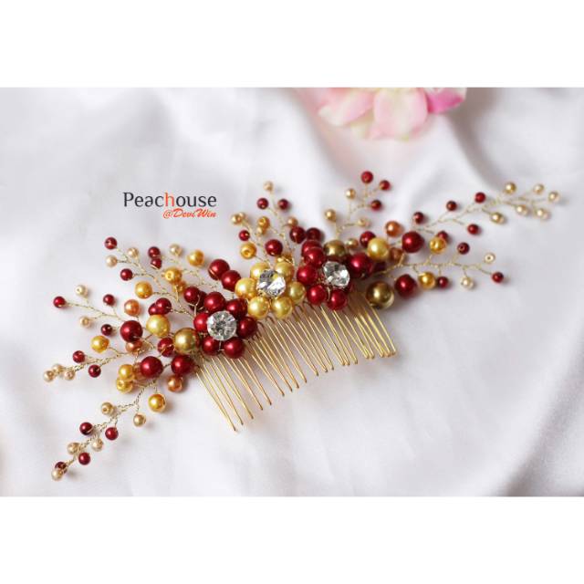 JULIA HAIRPIECE.SIRKAM HANDMADE.JEPIT PESTA. SIRKAM PREMIUM.SIRKAM PESTA.HEADPIECE.HAIRPIECE