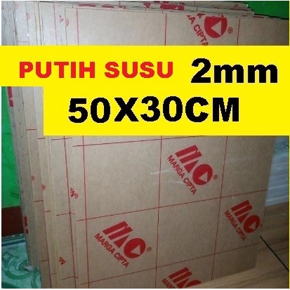 

Acrylic - Akrilik Putih Susu - Marga Cipta tebal 2mm ukuran 50x30cm